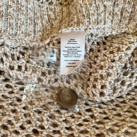 TALBOTS -  Open Stitch Poncho - NEW with Tags - Picture 11 of 11